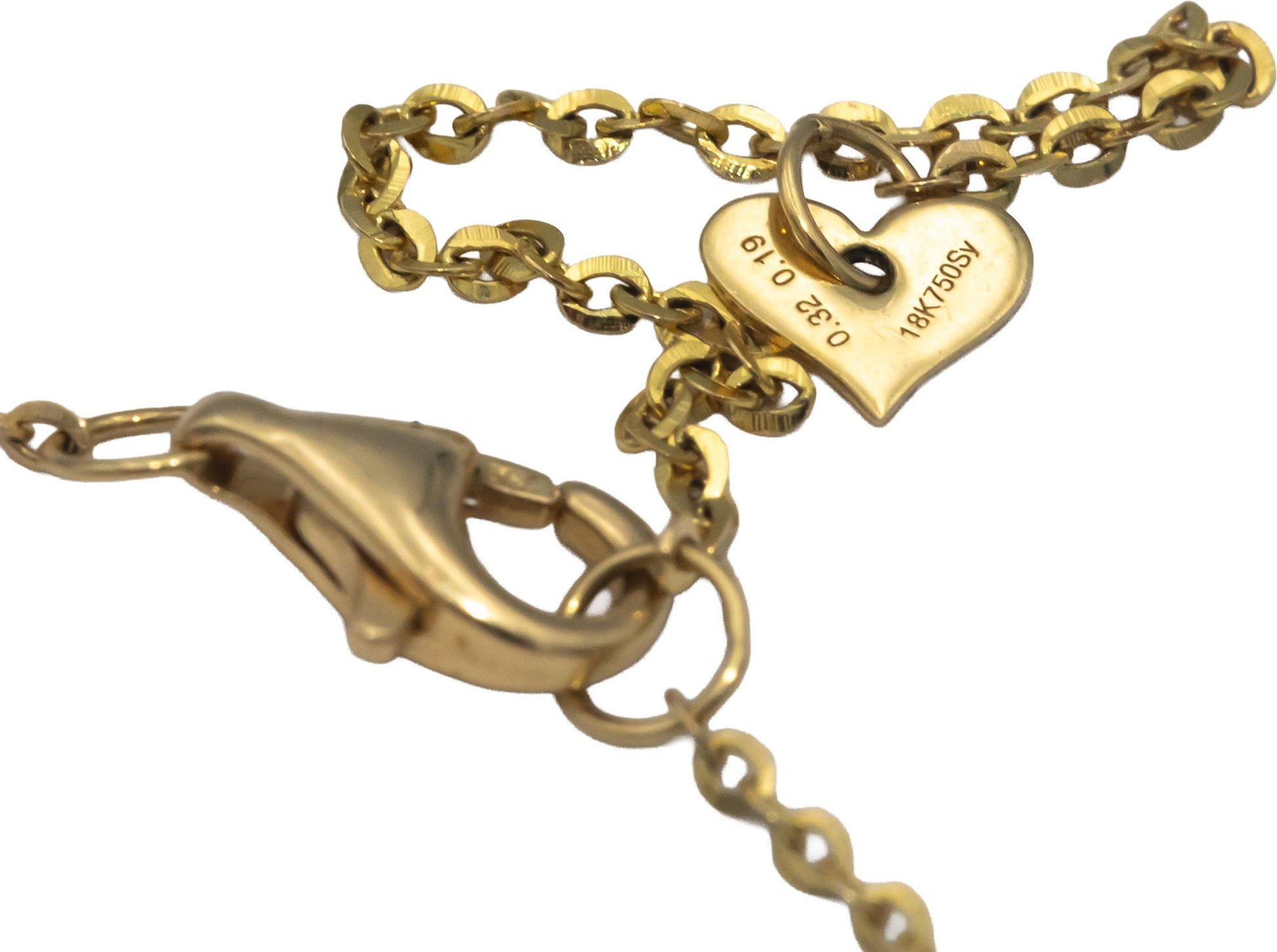 Diamond 18k Yellow Gold Jewelry Fancy Formal Necklace 0.51CT