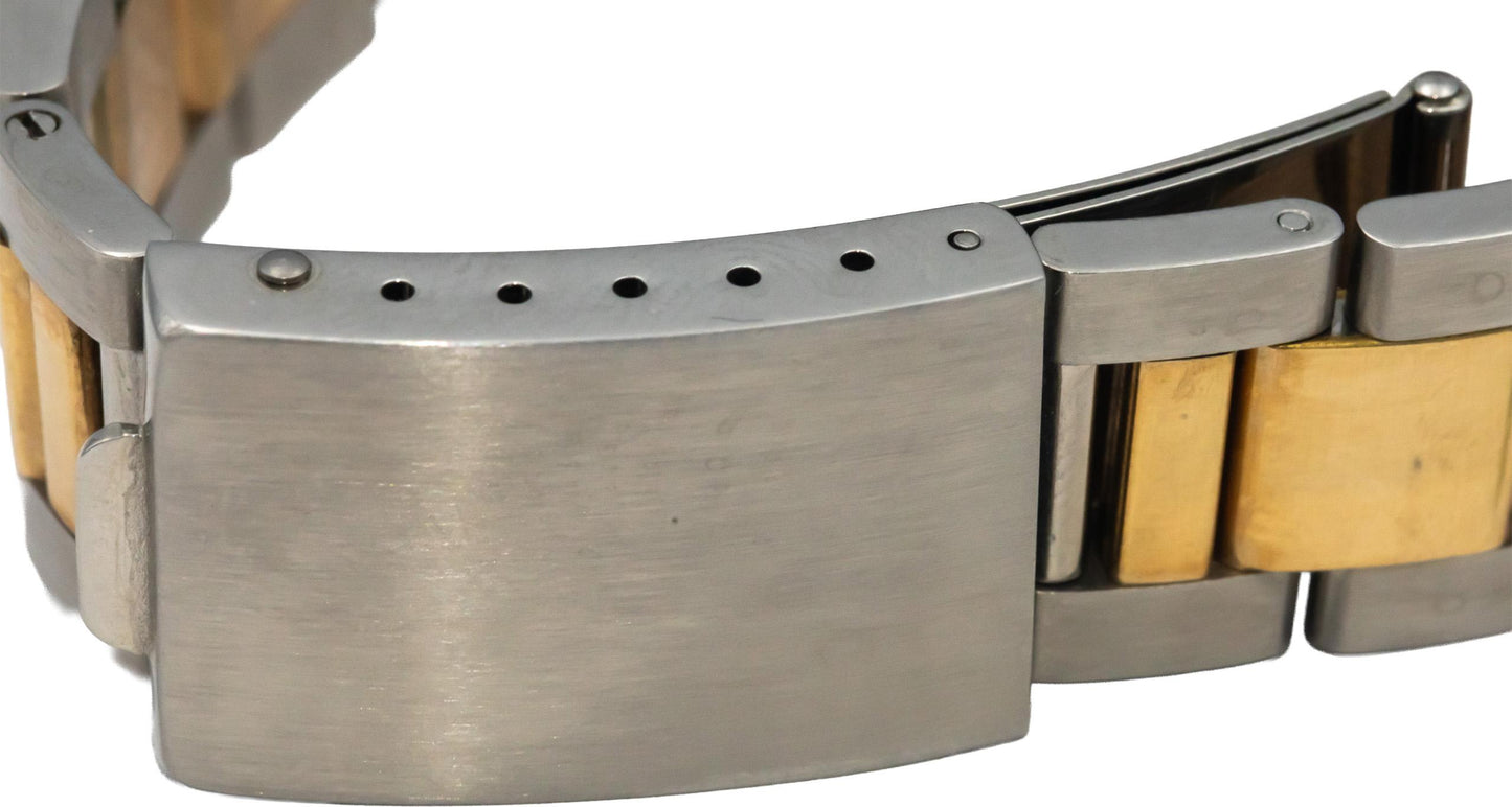 ROLEX 18k Gold Stainless Steel Datejust 1601 Custom Bracelet Automatic Watch