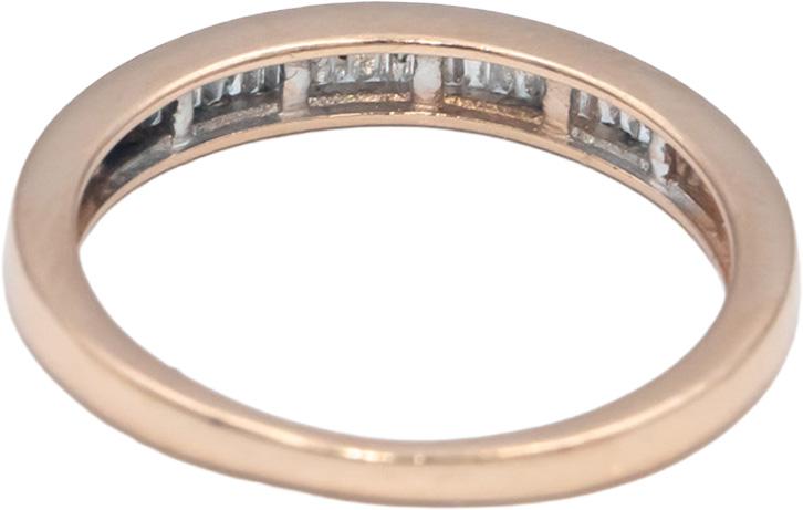 14k Rose Gold VS Baguette Diamond Channel Set Anniversary Ring .25 CT Size 8