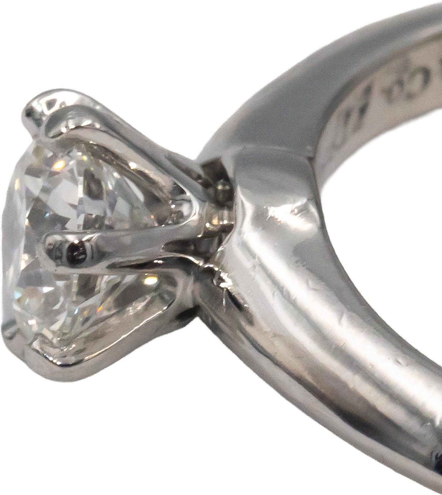 TIFFANY & CO. GIA Certified Platinum VVS1/F Diamond Engagement Ring .73CT Size 6
