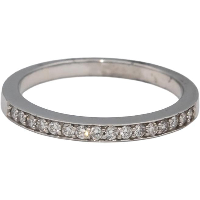 14k White Gold VS Round Channel Set Diamond Band Ring 0.25CT Size 7