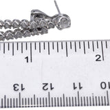 14k White Gold Round Diamond Drop Dangle Earrings 1.20CT