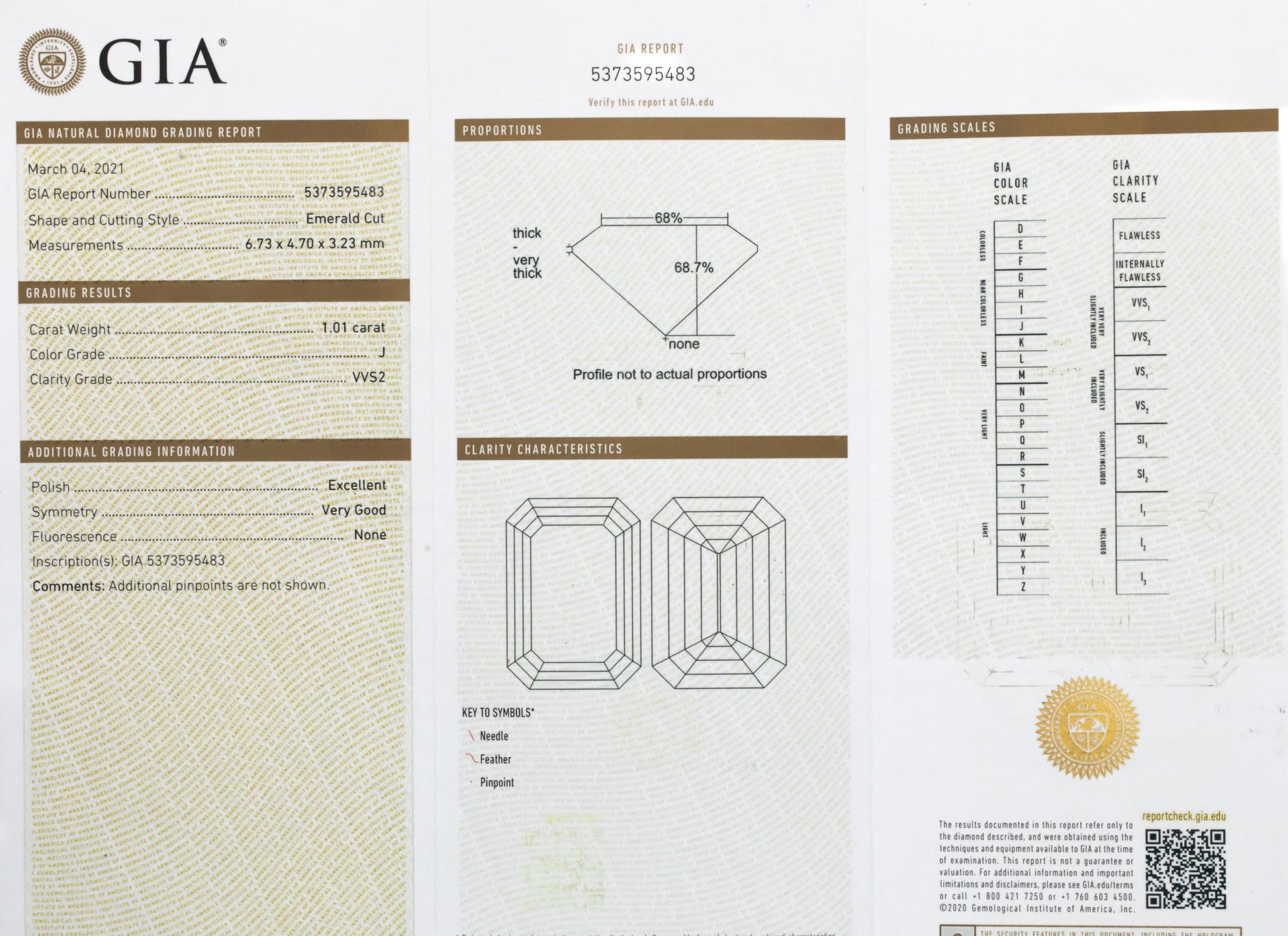 GIA Certified 18k White Gold Diamond Engagement Ring 4.04CTW Size 6.5