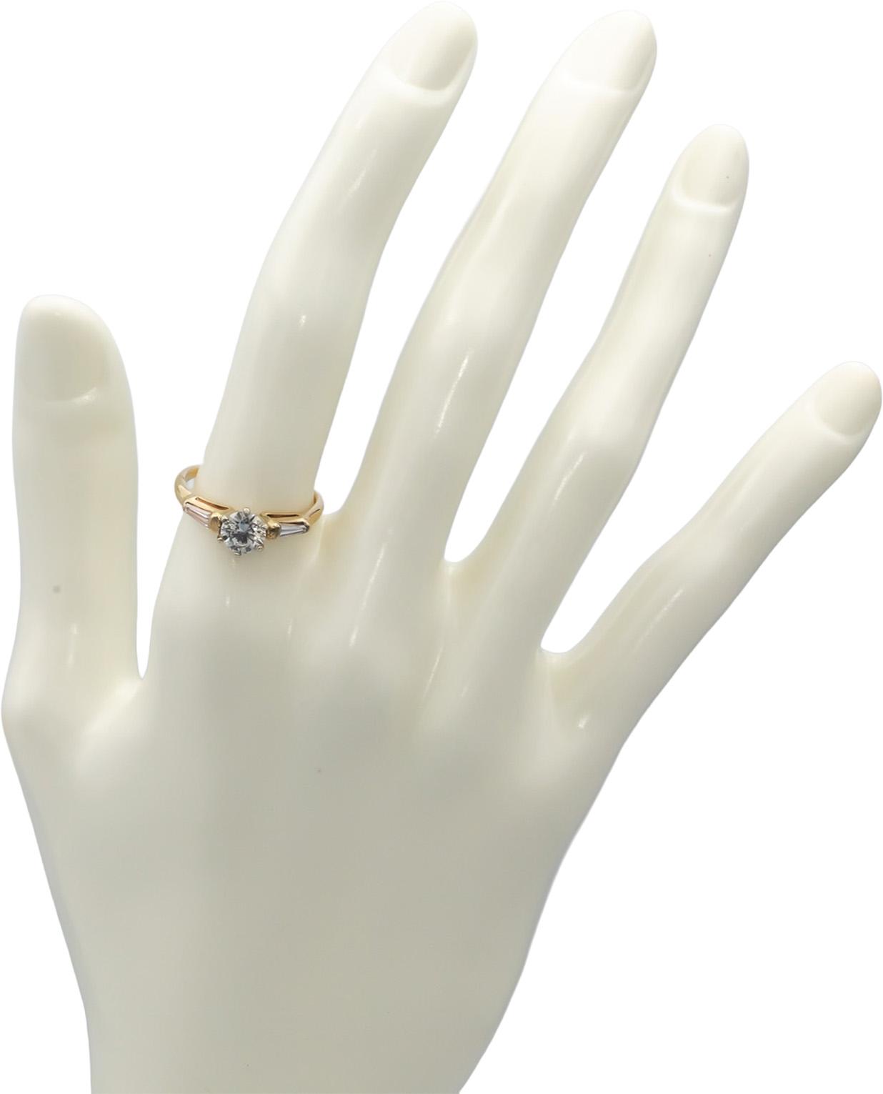 14k Gold & Platinum VS Lab-Grown & Natural Diamond Engagement Ring 0.83CTW