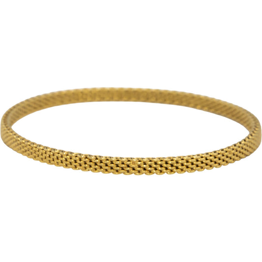 TIFFANY & CO. 18k Yellow Gold Somerset Mesh Bangle Bracelet