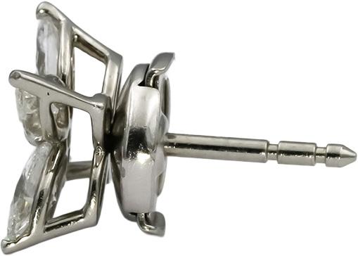 TIFFANY & CO. Victoria Marquise Diamond Platinum Large Size Stud Earrings 1.62CT