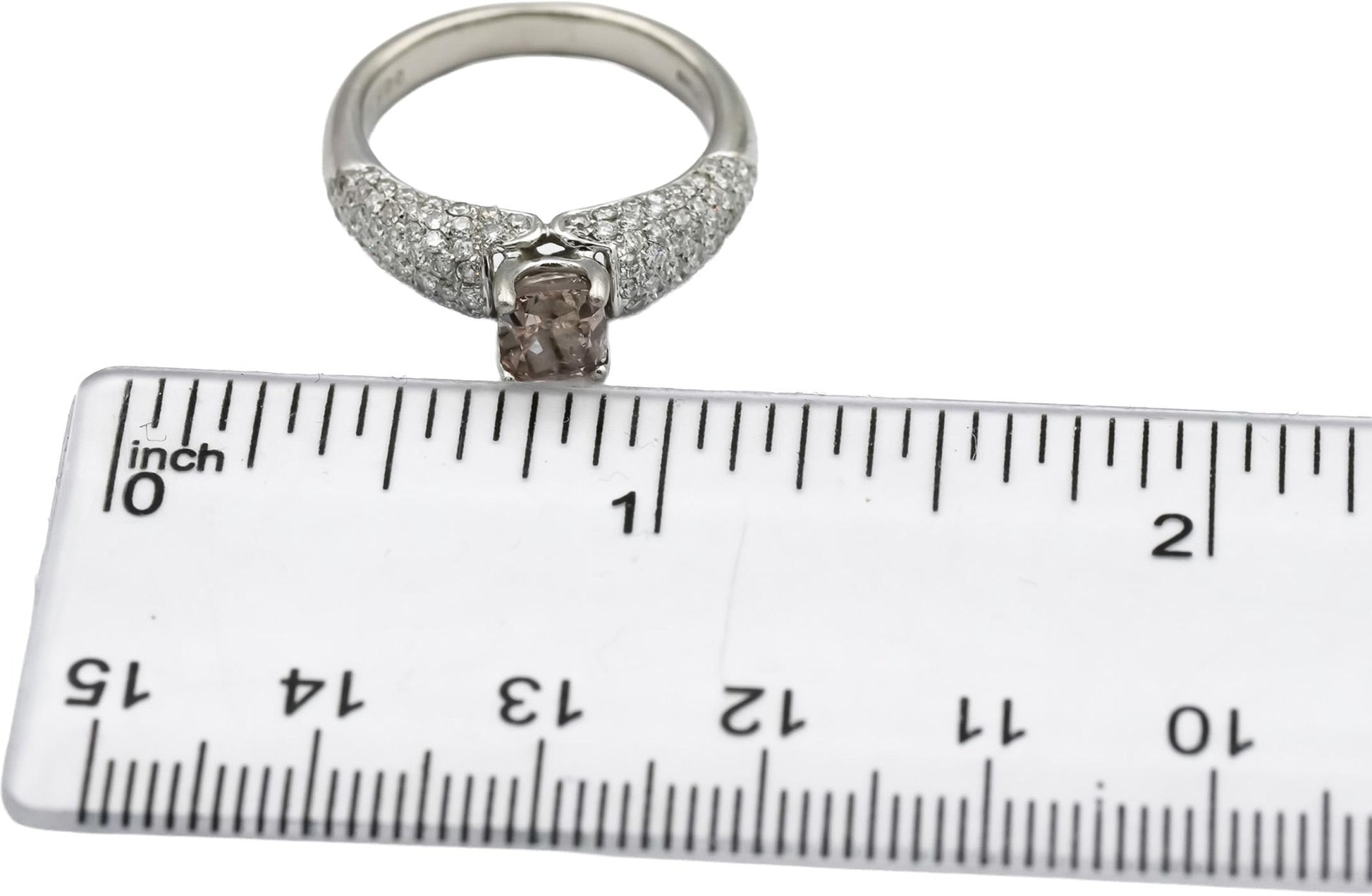 GIA Certified Platinum Natural Diamond Engagement Ring 1.69CT w/ 1.01CT Center