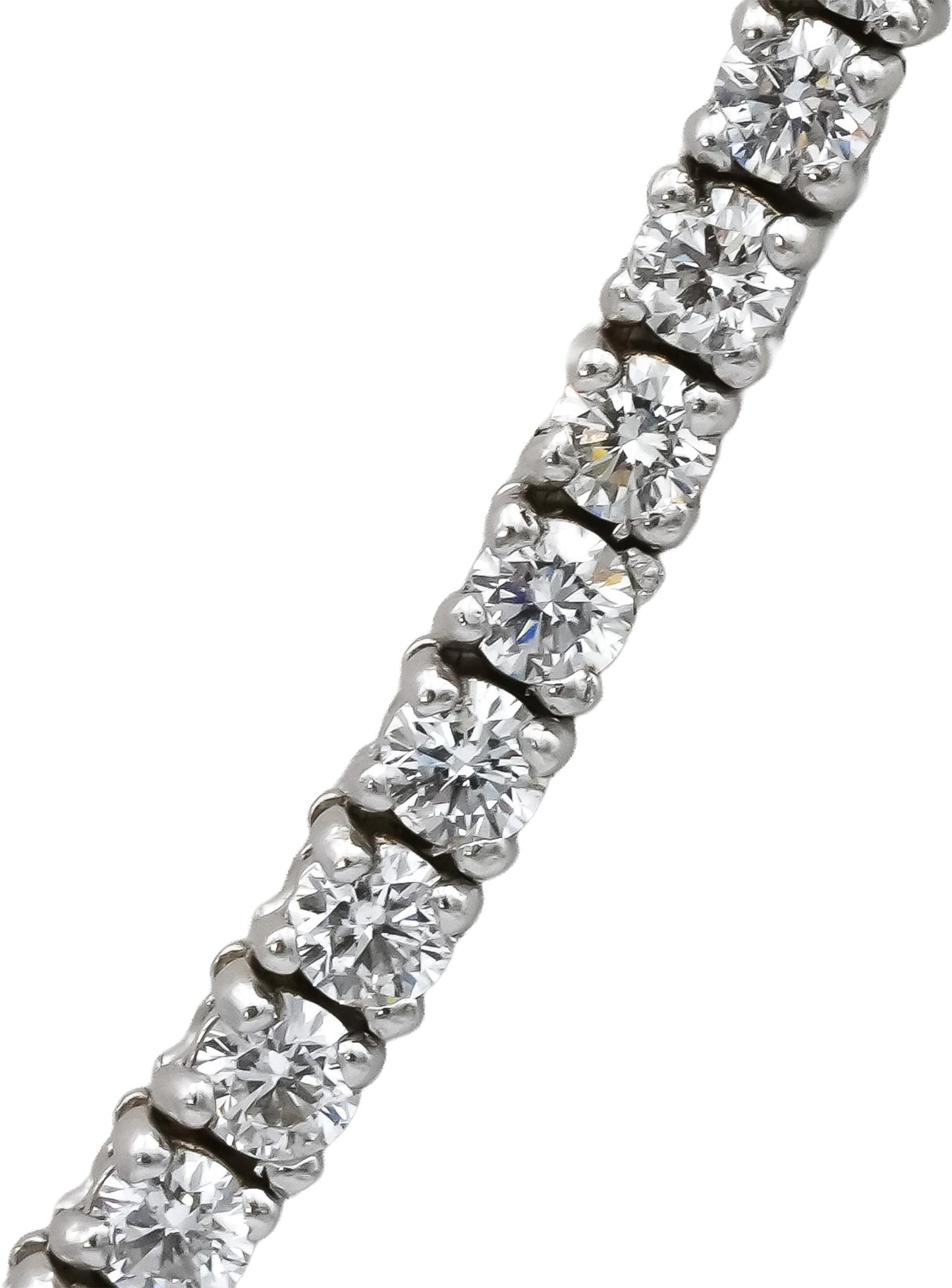 18k White Gold VS Round Diamond Tennis Necklace 14.94CT