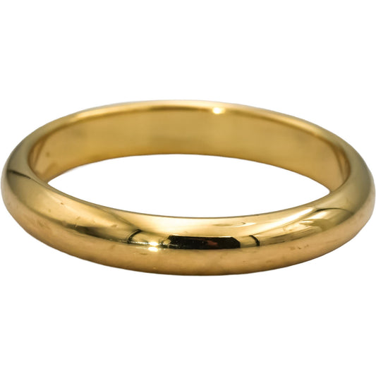 CARTIER 18k Yellow Gold 1895 Wedding Band Ring 3.5mm Wide Sz. 59 w/ Box & Papers