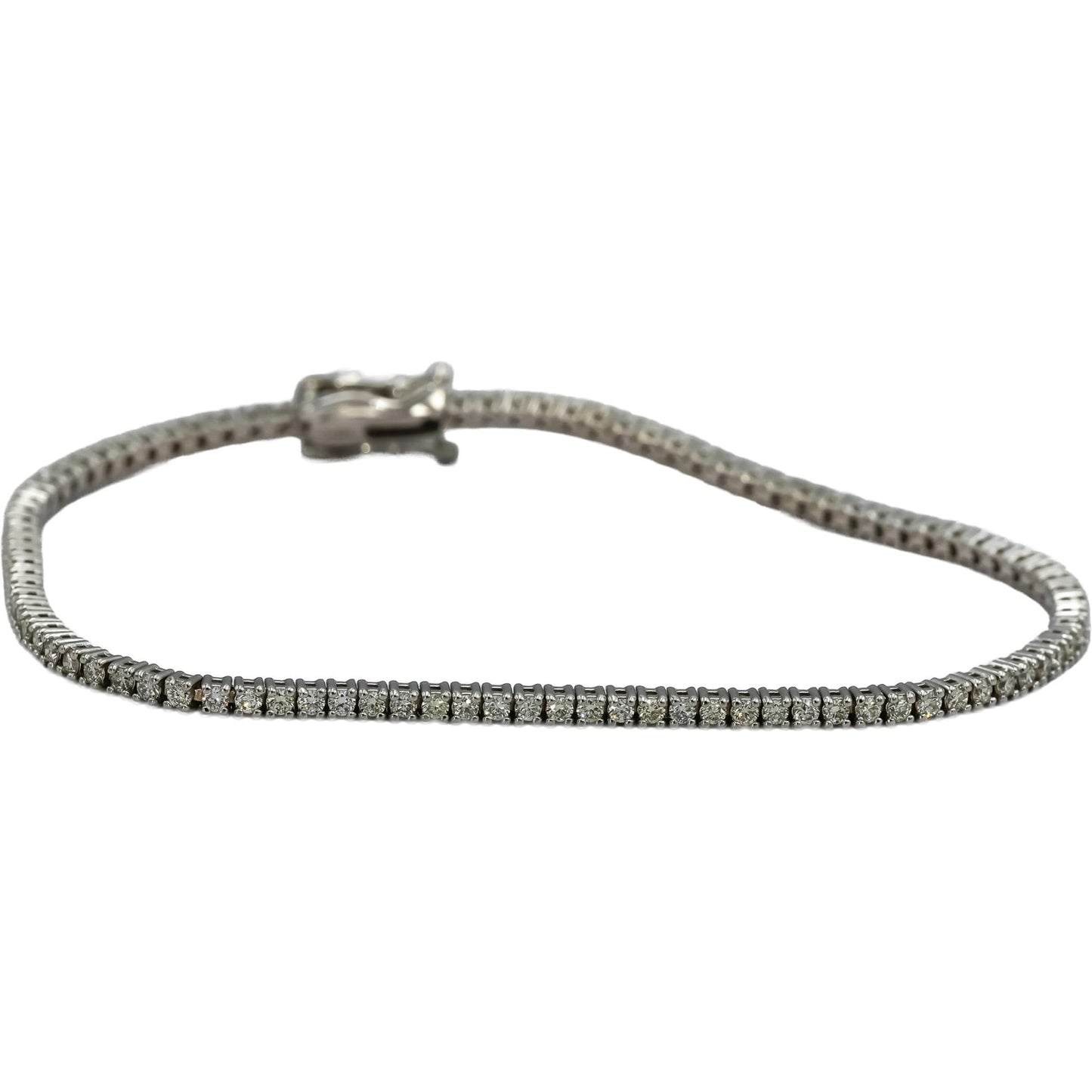 14k White Gold VS Round Diamond Tennis Bracelet 1.60CT