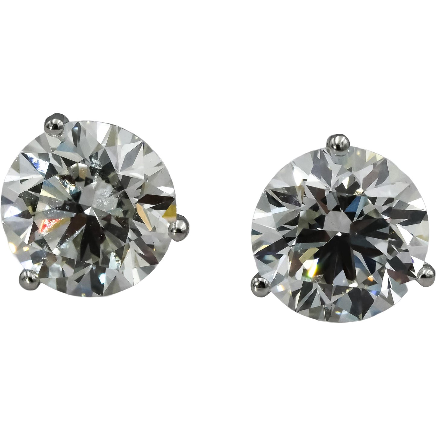 IGI Certified 14k White Gold VS1-VS2/E-F Lab-Grown Diamond Stud Earrings 4.08CT