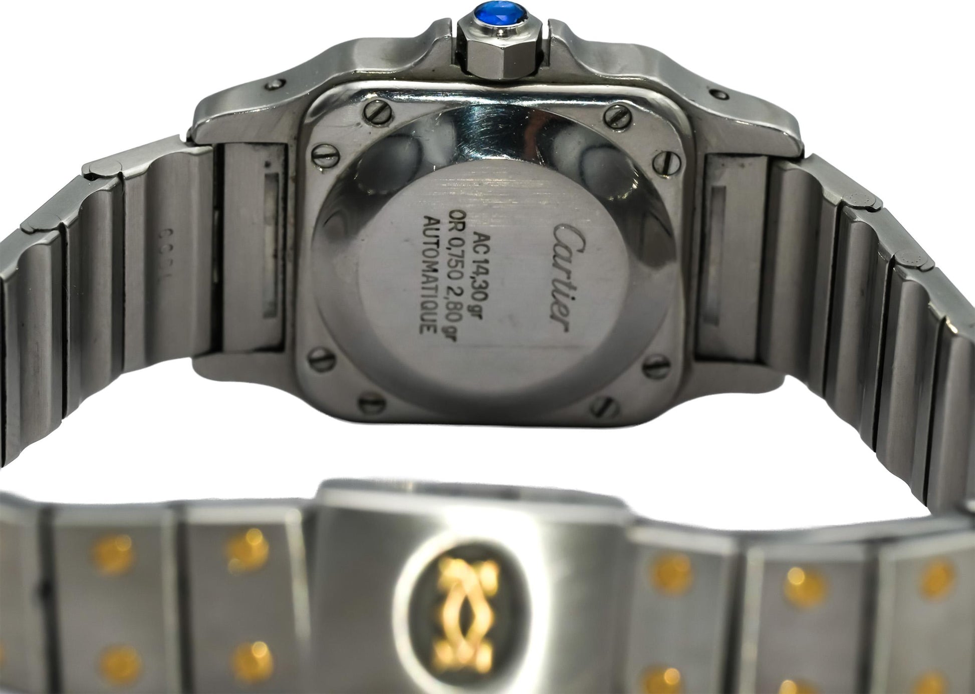 CARTIER Stainless Steel & 18k Gold Santos 24mm Quartz Ladies Watch