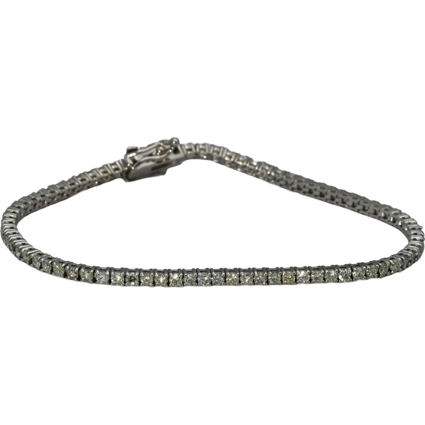 14k White Gold VS Round Diamond Tennis Bracelet 2.52CT 67 Pieces
