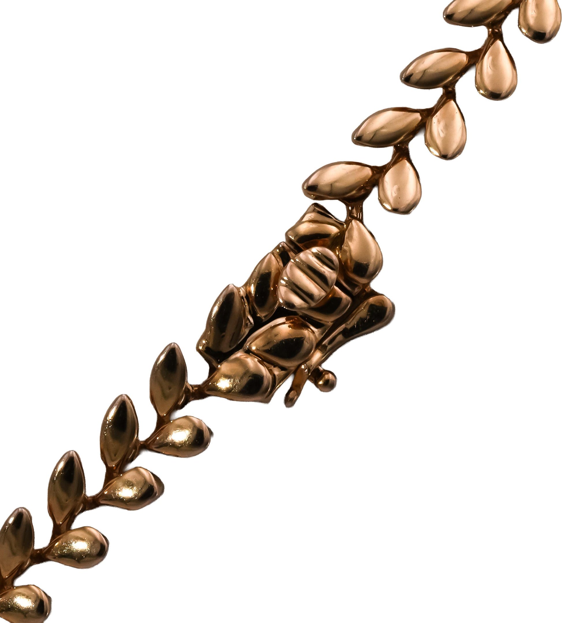 18k Rose Gold VS Marquise and Pear Cut Diamond Formal Leaf Necklace 10.35CT