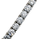 14k White Gold VS Round Lab-Grown Diamond Tennis Necklace 37.28CT