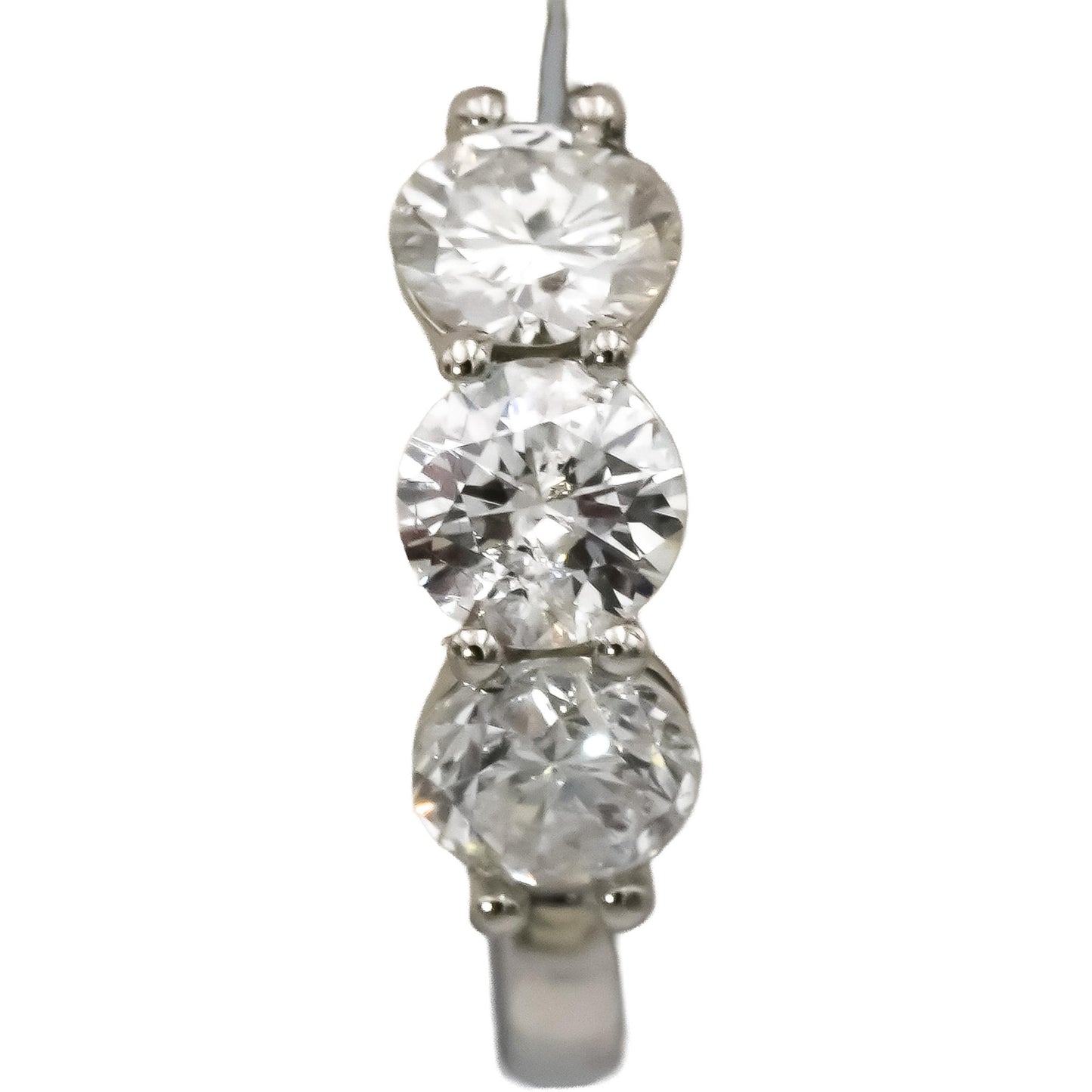 Platinum VS Round Lab-Grown Diamond Huggie Earrings 1.31CT