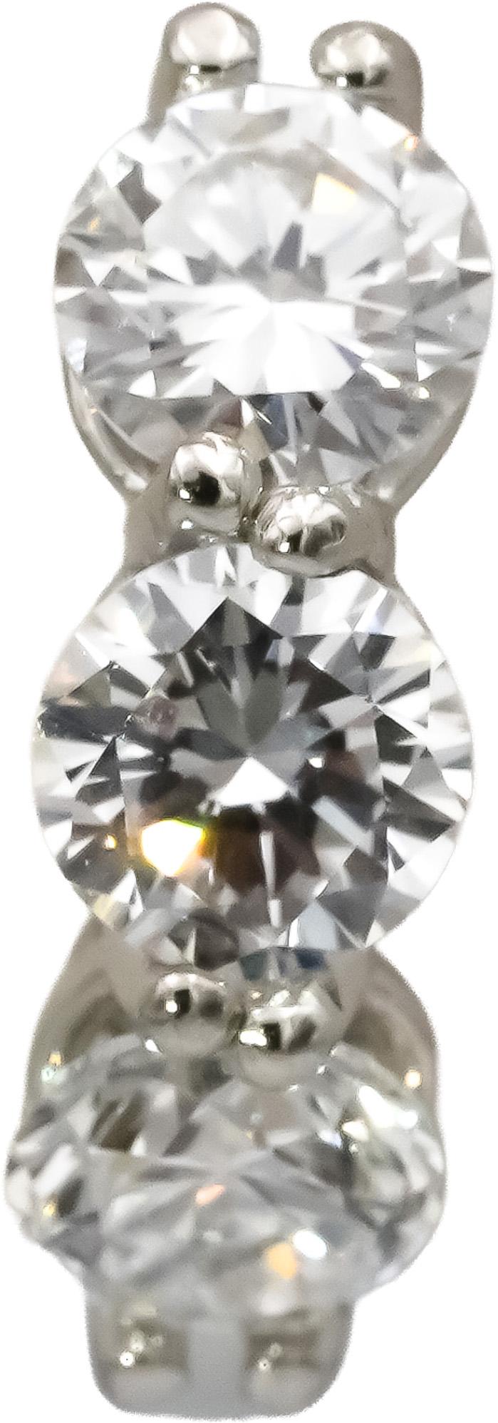 Platinum VS Round Lab-Grown Diamond Huggie Earrings 1.67CT