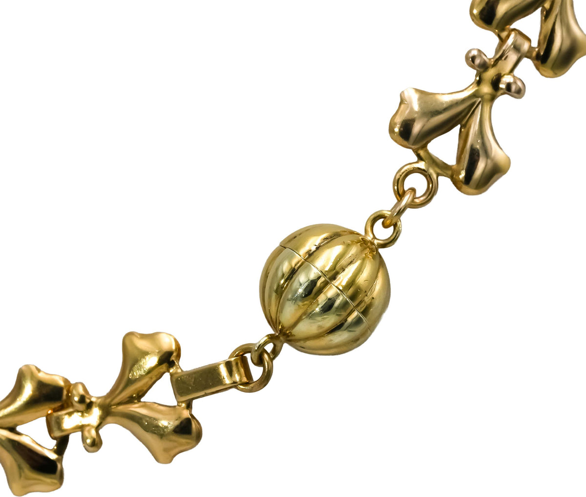 Vintage Antique 14k Yellow Gold Cabochon Opal Fancy Link Necklace 10.0CT