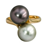 18k Yellow Gold 10mm Pearl Cocktail Ring Size 6