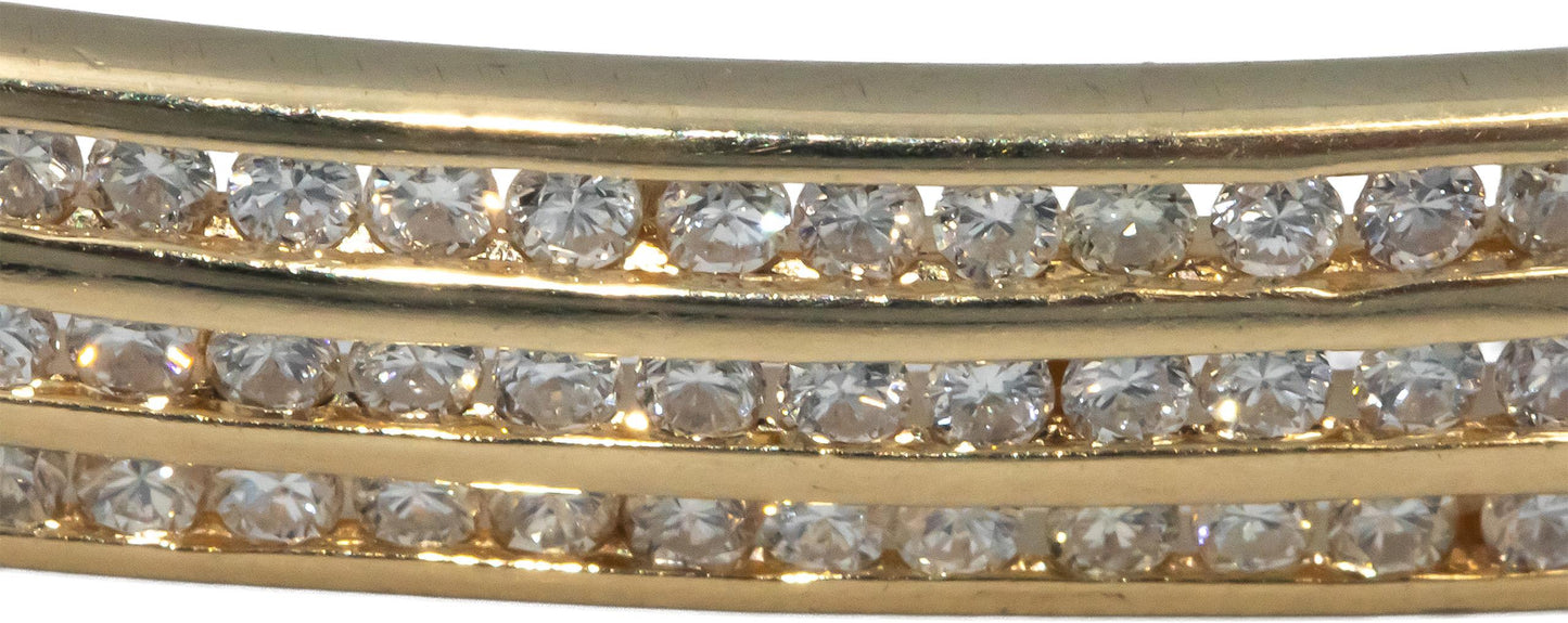 14k Yellow Gold Jewelry VS Diamond Channel Set ID Style Bracelet 1.50CT