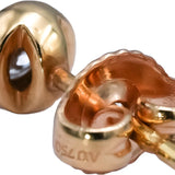 TIFFANY & CO. 18k Yellow Gold Round Bezel Set Diamond Stud Earrings .30CT