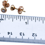 TIFFANY & CO. 18k Yellow Gold Round Bezel Set Diamond Stud Earrings .30CT