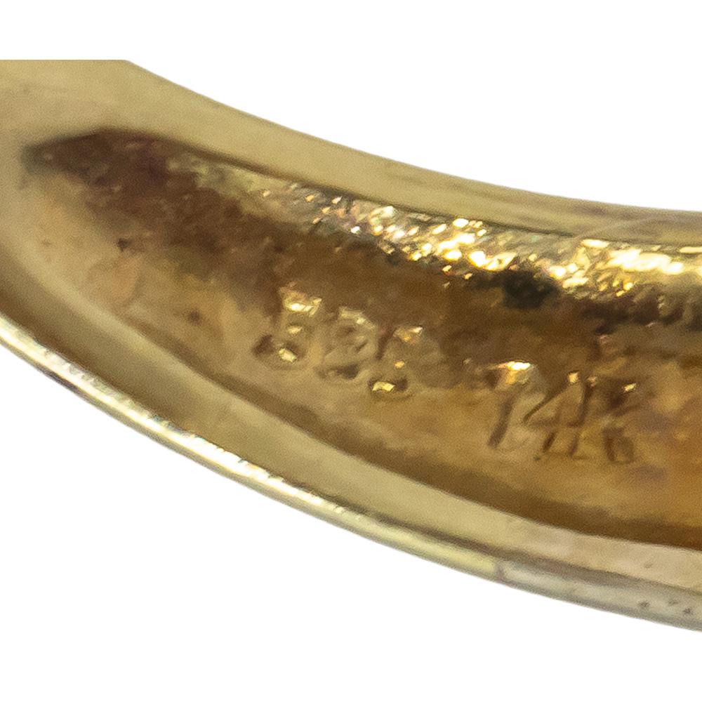 14k Yellow White Gold Diamond and Ruby Cocktail Ring 0.62CT Size 7.25