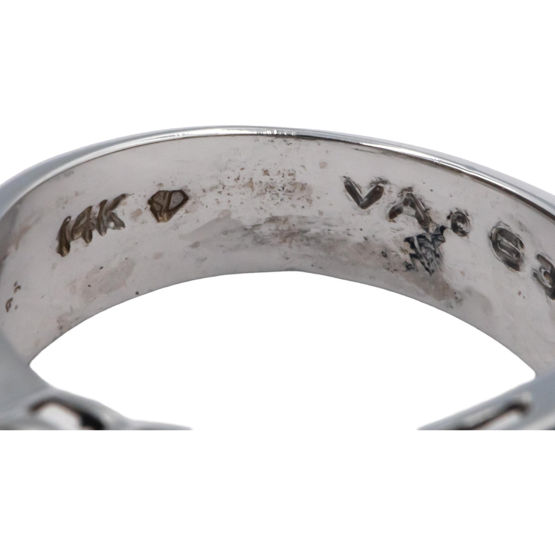 14k White Gold 0.63CT Diamond Filigree Band Ring Size 6.5