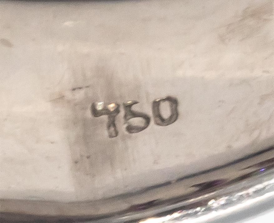 18k White Gold 1.50CT VS Diamond and Ruby Cluster Dome Ring Size 5.75