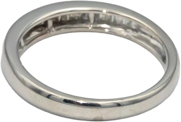 14k White Gold 0.25CT Baguette Cut Diamond Band Ring Size 5.5