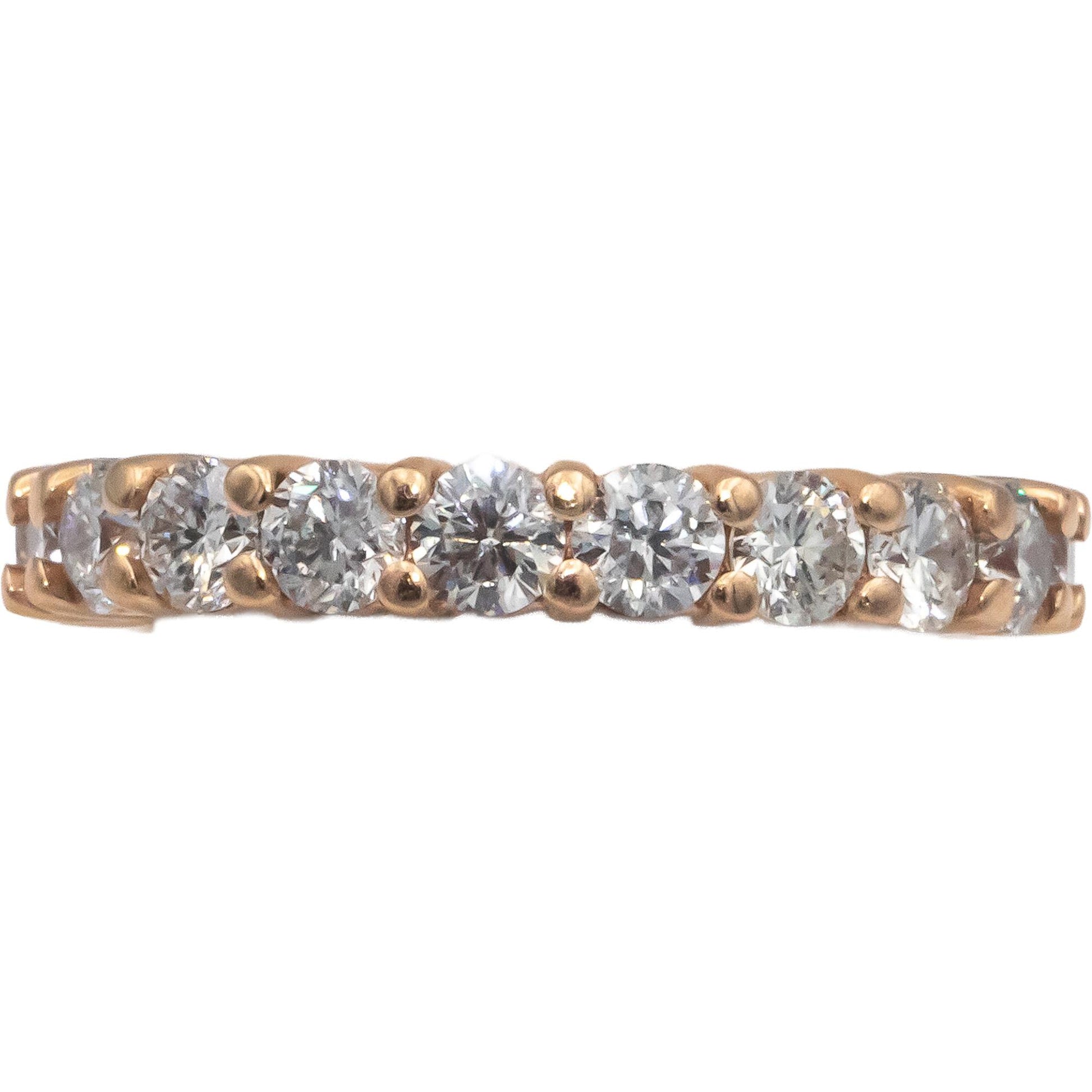 14k Yellow Gold Round Diamond Eternity Band Ring 2.73CT Size 6