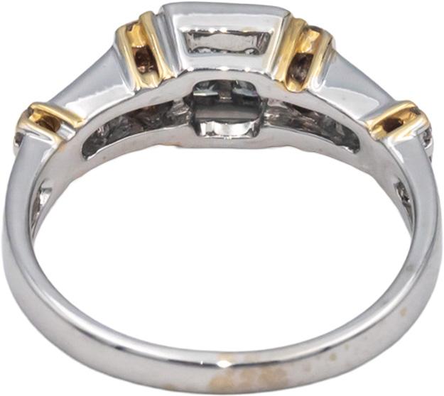 14k White Yellow Gold Princess Round Baguette Diamond Band Ring 0.50CT Size 7.5