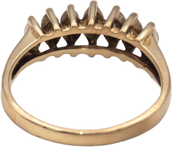 14k Yellow Gold 0.50CT Marquise Cut Diamond Band Ring Size 6.25