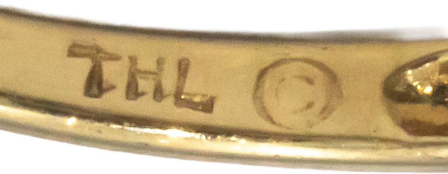 14k Yellow Gold 2.0CT Trillion Cut Mystic Topaz Ring w/ Diamond Accents Size 7