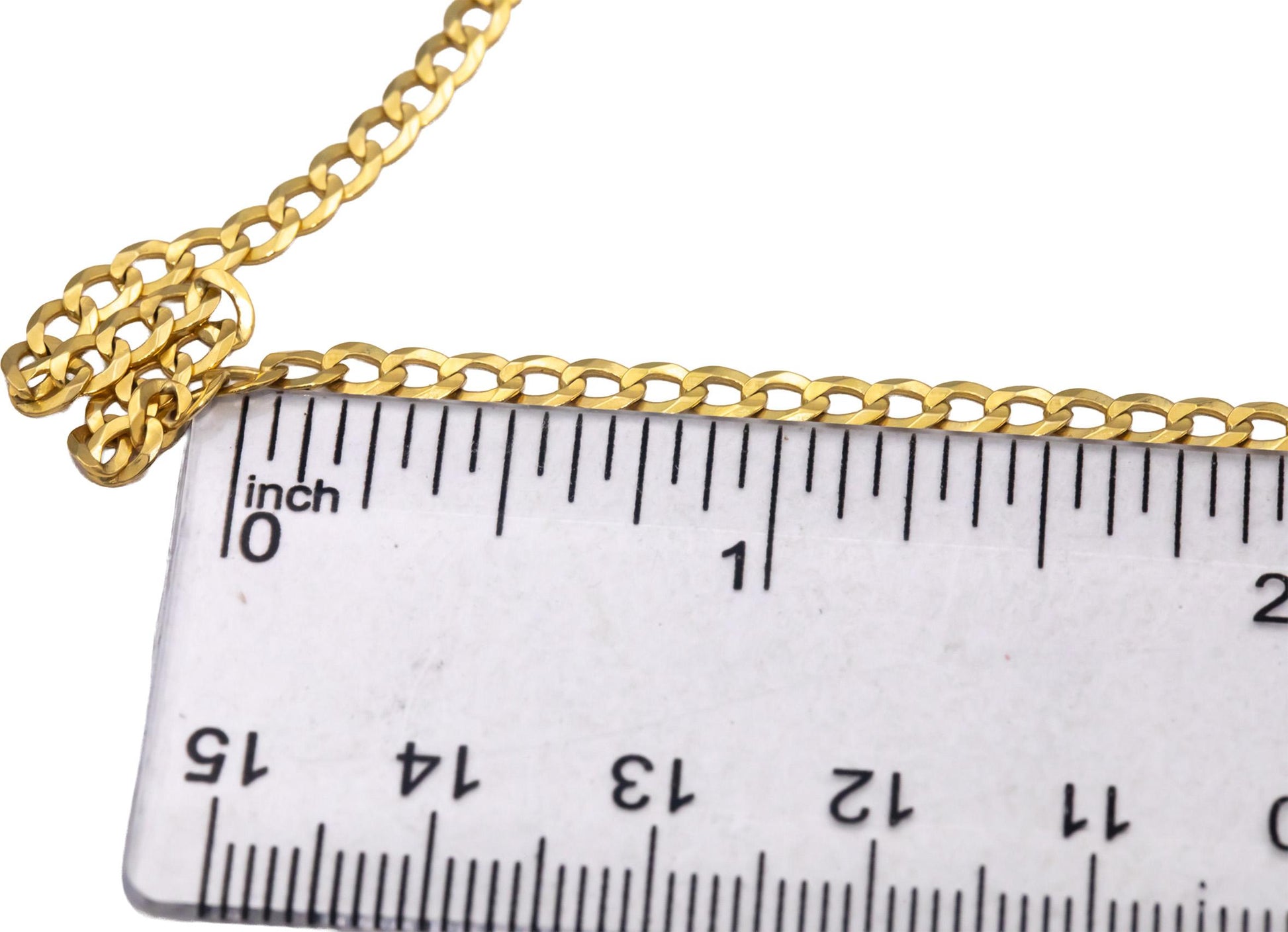 14k Yellow Gold Jewelry 26" Long/3.0mm Wide Curb Link Chain Necklace