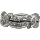 Vintage Antique 14k White Gold Round Diamond Eternity Ring 0.75CT Size 6.5