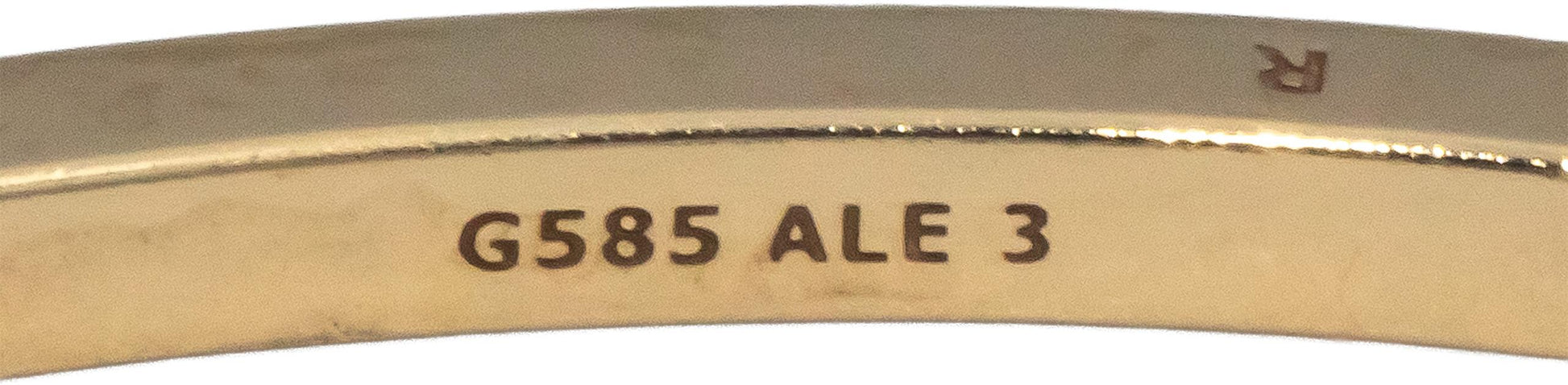 PANDORA 14k Yellow Gold Jewelry Hinged Bangle Bracelet