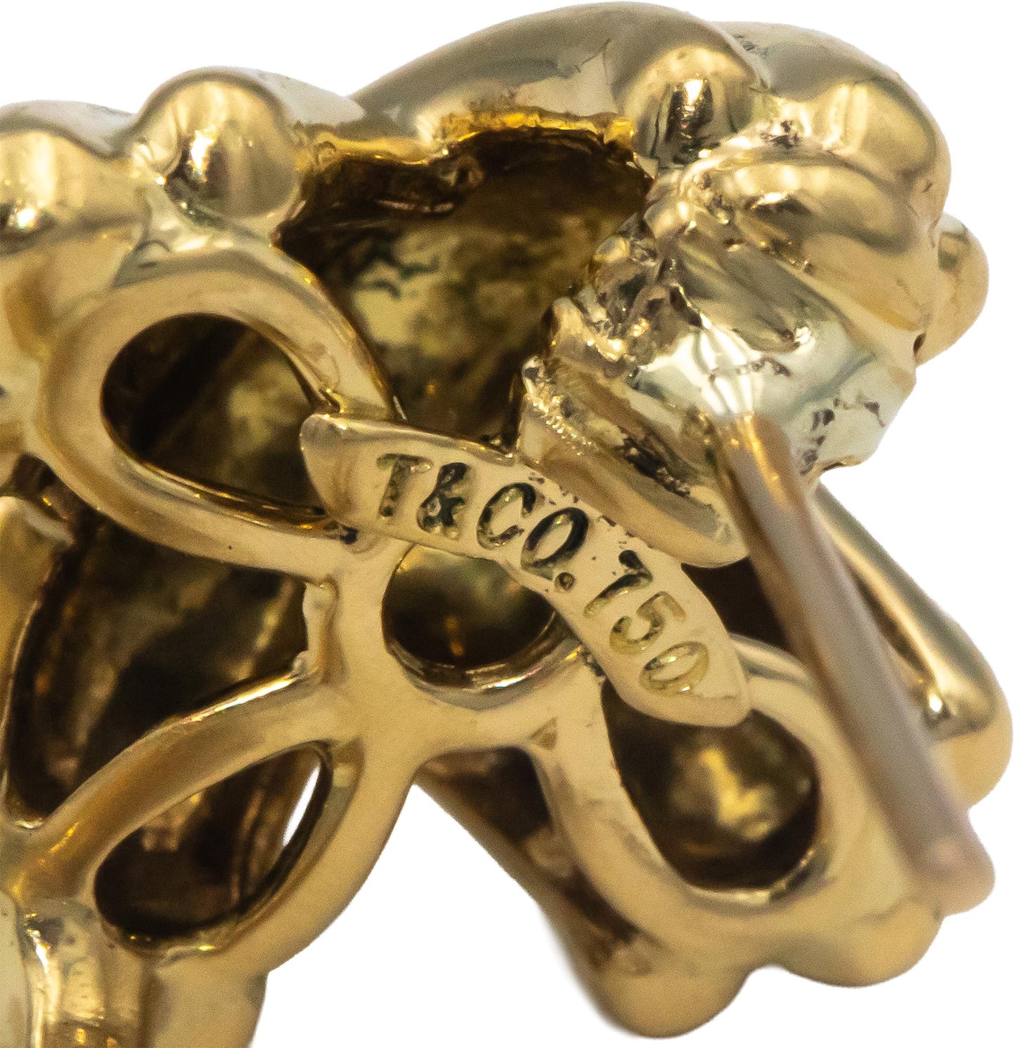 TIFFANY & CO. 18k Yellow Gold Jewelry "X" Kiss Earrings