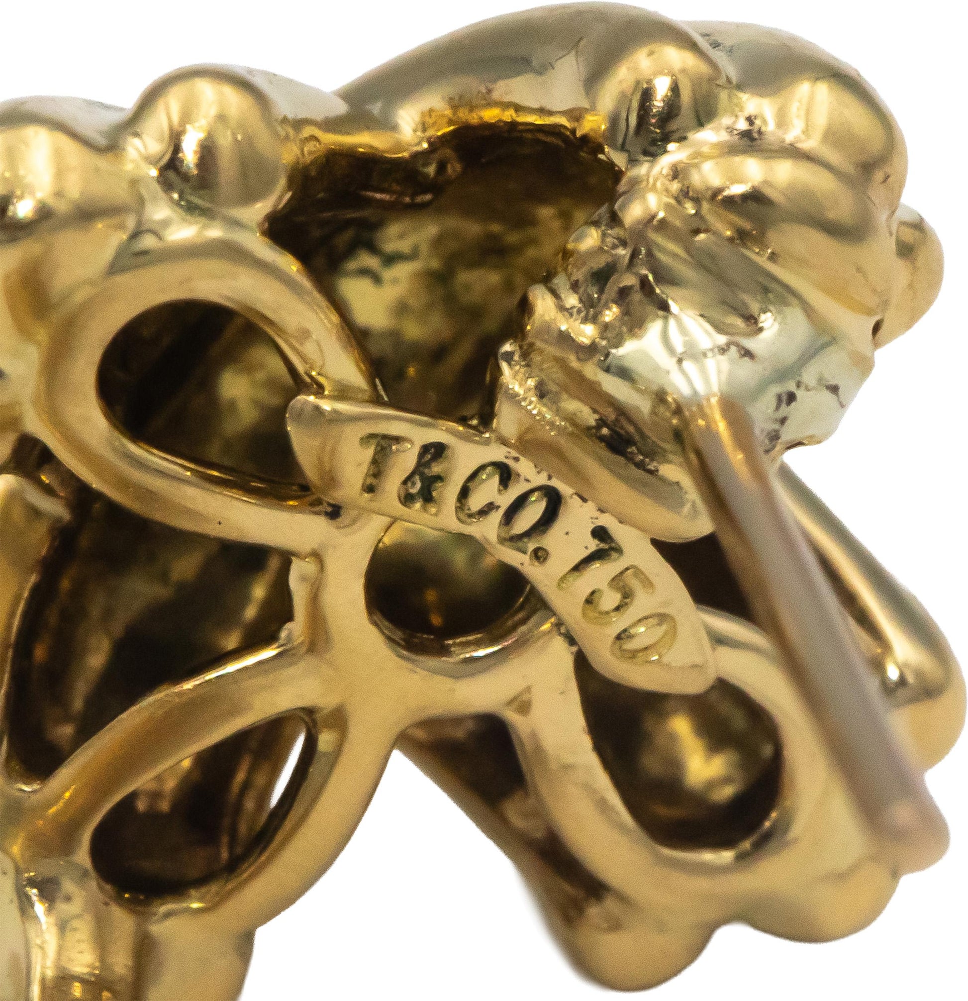 TIFFANY & CO. 18k Yellow Gold Jewelry "X" Kiss Earrings