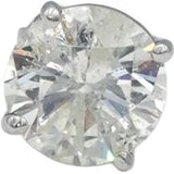 14k White Gold Round Diamond Stud Earrings 2.65CT