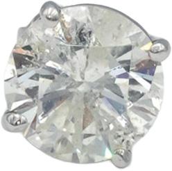 14k White Gold Round Diamond Stud Earrings 2.65CT