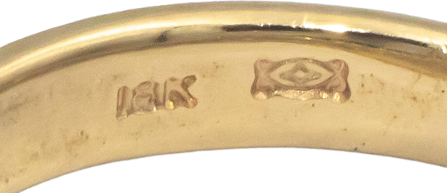 18k Yellow Gold 0.33CT Round Cut Channel Set Diamond Band Ring Size 5.25