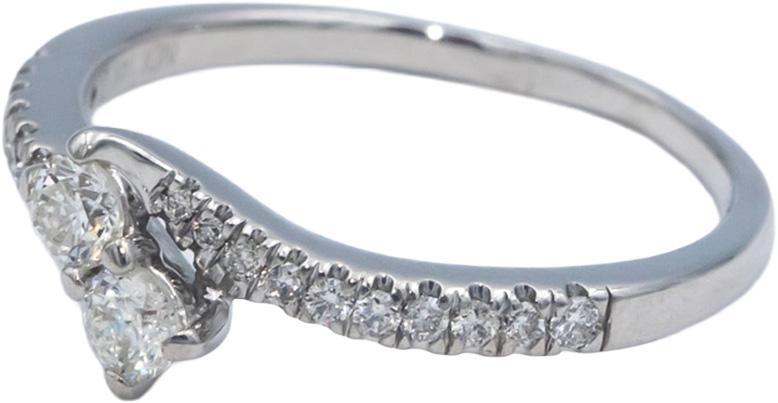 EVER US 14k White Gold Jewelry 0.50CT Round Cut Diamond Ring Size 9.75