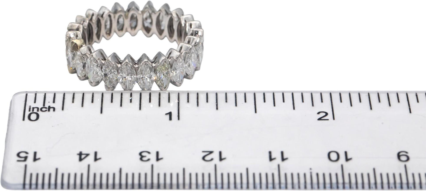 Vintage Antique Platinum VS Marquise Diamond Eternity Ring 4.50CT