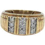 10k White Gold Round Cut Diamond Men's Band Ring 0.75CT Size 9.5