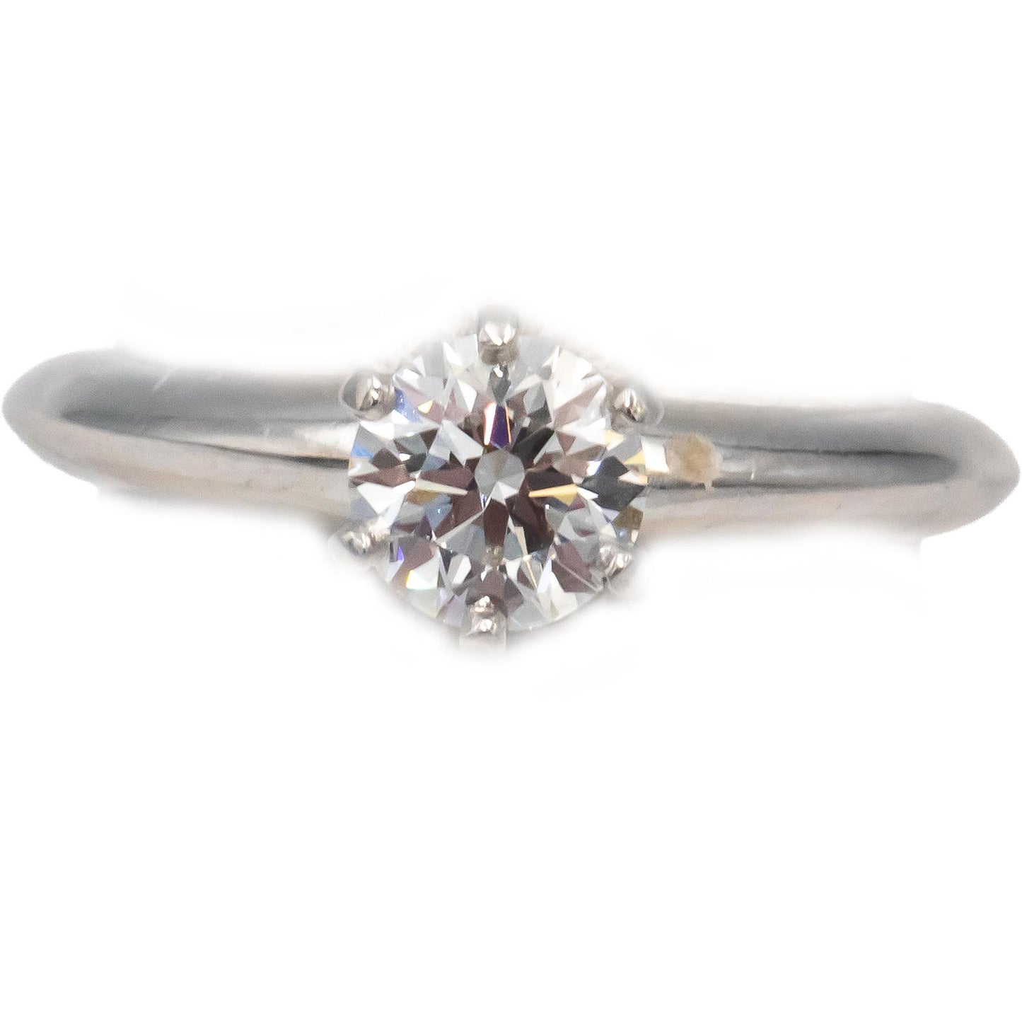 TIFFANY & CO. GIA Certified Platinum VVS1/F Diamond Engagement Ring .73CT Size 6