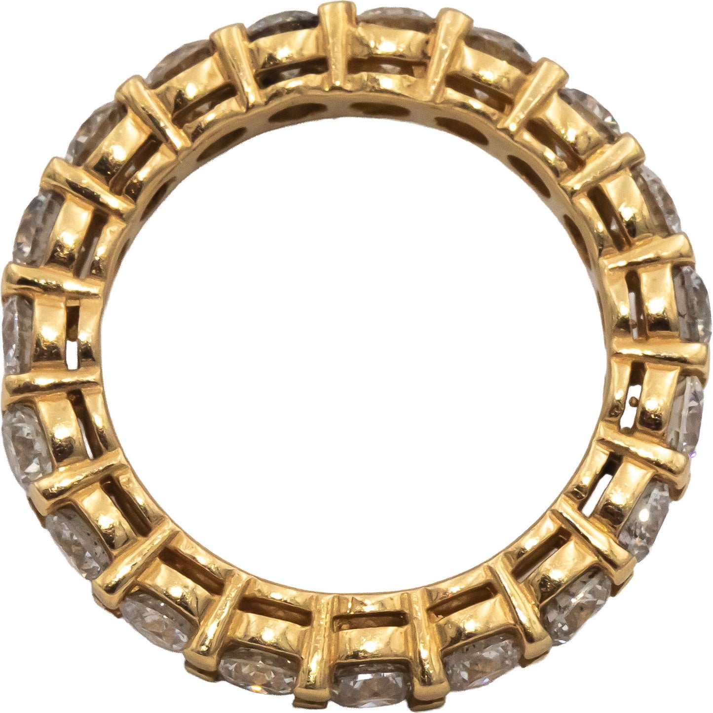 14k Yellow Gold Round Diamond Eternity Band Ring 2.60CT Size 5.25