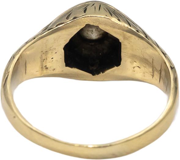 Antique Vintage 10k White Gold Diamond Solitaire Filigree Ring 0.20CT Size 3.75