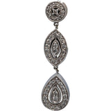 14k White Gold Round Diamond Drop Dangle Earrings 1.0CT
