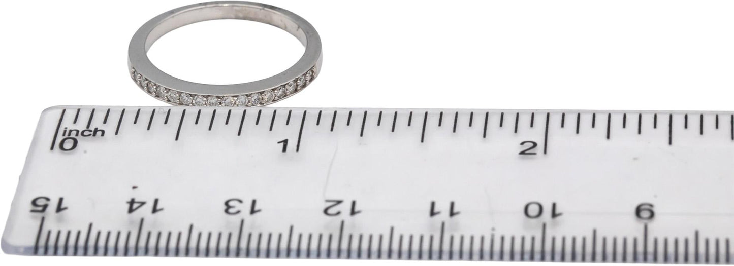 14k White Gold VS Round Channel Set Diamond Band Ring 0.25CT Size 7